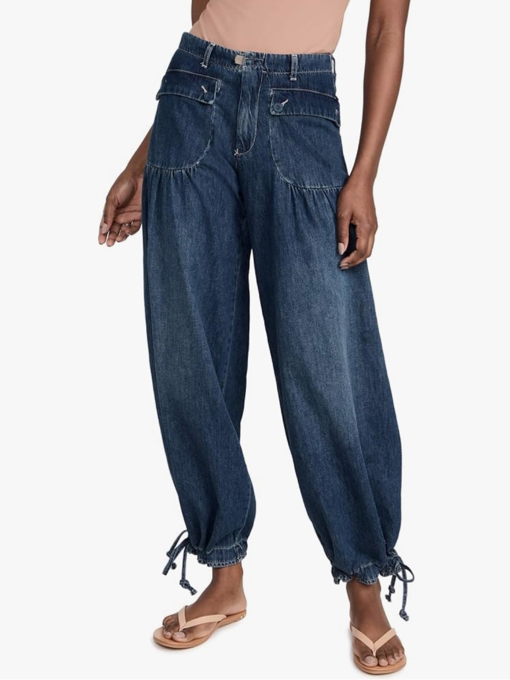 We The Free Free People Lotus Jeans Dark Blue size 26 - Picture 3 of 13